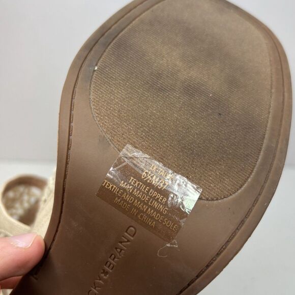 Lucky Brand Women's Talvy Macrame Platform Sandals Slides Cork Lace Womens - Picture 8 of 9